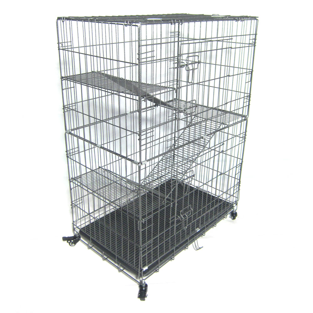 New Large Folding Collapsible Pet Cat Wire Cage Indoor Outdoor Playpen
