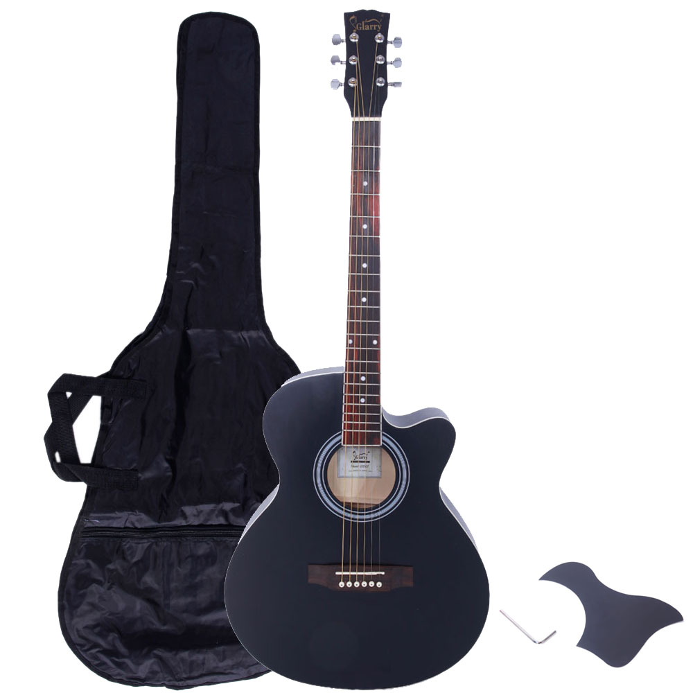 New 40" Glarry Spruce Wood 6 String Cutaway Acoustic Guitar with Bag eBay