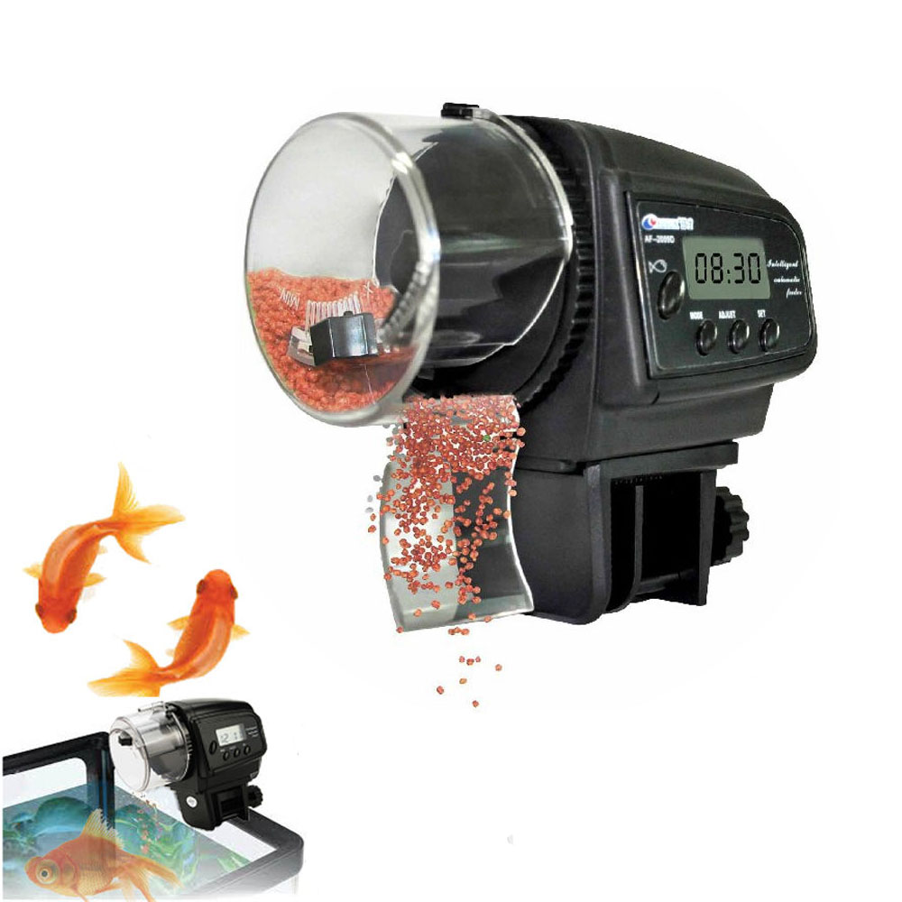 Adjustable Automatic Feeder Aquarium Timer Auto Fish Tank Pond Feed Food Feeding